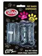 Woreczki na psie odchody - Pet Nova DOG LIFE STYLE Dyspenser na worki oraz jedna rolka 20szt kolor czarny - miniaturka - grafika 1