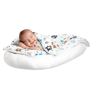 Zestaw kokon dla niemowląt: komfortowy kokon, poduszka, materacyk, kołderka MIŚ I LIS - Kołdry i poduszki dla dzieci Zestaw kokon dla niemowląt: komfortowy kokon, poduszka, materacyk, kołderka MIŚ I LIS - Kołdry i poduszki dla dzieci - miniaturka - grafika 1