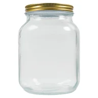 Pojemniki kuchenne - Szklany Słoik 360 ml z Zakrętką do Owsianki Makaronu Świec DIY Przyprawy - miniaturka - grafika 1