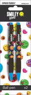 Przybory szkolne - Eurocom Długopis kulkowy 2 sztuki Smiley - miniaturka - grafika 1