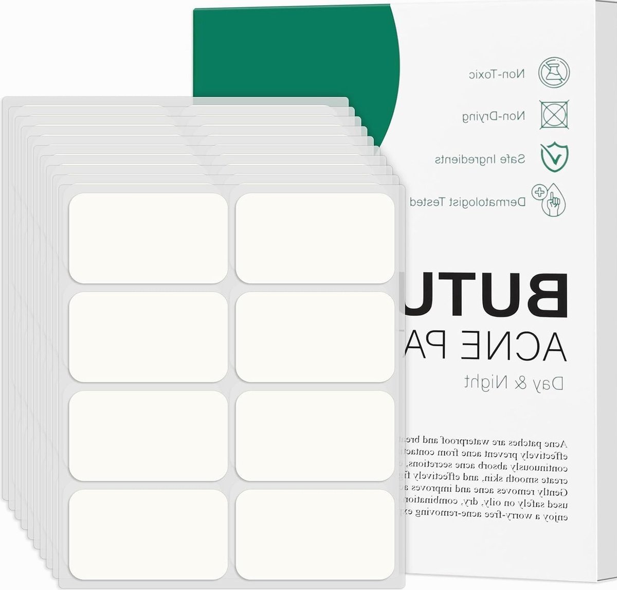 ŁATKI 80 SZTUK 18X31MM DUŻE PÓŁPRZEZROCZYSTE HYDROKOLOIDOWE NA WYPRYSKI