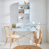 Szafy i szafki dla dzieci - Biurko błękitne Lotta Horizon 120x60 - miniaturka - grafika 1