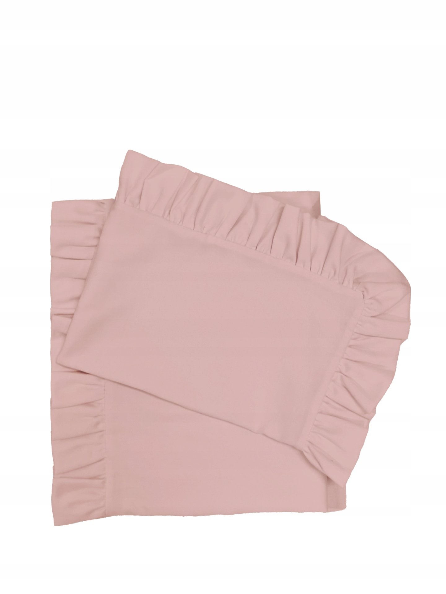 Lulumi Komplet pościeli 135×100 z falbanką pudrowy róż