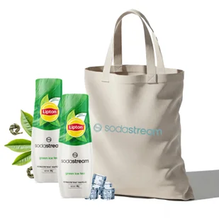 Zestaw Syrop SodaStream Lipton Ice Tea Green 2x440ML + Torba - Syropy i koncentraty owocowe - miniaturka - grafika 1