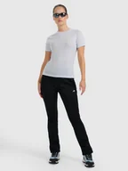 Spodnie sportowe damskie - 4F Spodnie softshellowe membrana 8000 damskie - czarne L - miniaturka - grafika 1