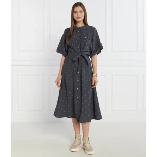 Tommy Hilfiger Sukienka z paskiem AMD VIS CREPE SS - Sukienki - miniaturka - grafika 1