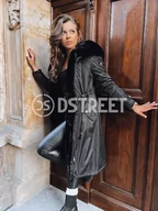 Kurtki damskie - Kurtka zimowa damska parka HARPERSOFT czarna Dstreet TY3688-S - miniaturka - grafika 1