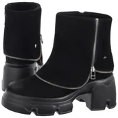 Botki damskie - Botki Czarne 07145-01/00-8 (MA1458-a) Maciejka - miniaturka - grafika 1