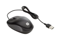 Myszki - Mysz przewodowa HP USB Travel Mouse czarna - miniaturka - grafika 1