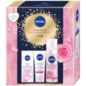 Zestawy kosmetyków damskich - Zestaw Nivea Pink Chic, krem, 50 ml + pianka, 200 ml - miniaturka - grafika 1