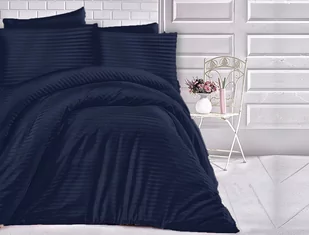 Darymex Pościel satynowa Vivario Navy Blue 160x200 dx-160-psc-cgnbl - Pościel - miniaturka - grafika 1