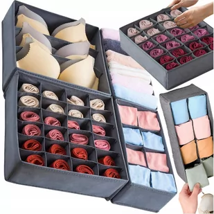 ORGANIZERY DO SZUFLADY SZAFY NA BIELIZNĘ ZESTAW 4 - Meble modułowe i akcesoria - miniaturka - grafika 1