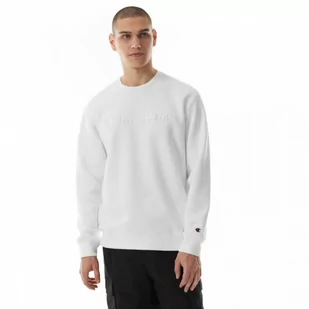 Męska bluza dresowa nierozpinana bez kaptura Champion Crewneck Hooded Sweatshirt - biała - CHAMPION - Bluzy sportowe męskie - miniaturka - grafika 1