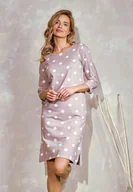 Piżamy ciążowe - KOSZULA TARO 3213 DOLLY AW25 (kolor fiolet - melanż, rozmiar L) - miniaturka - grafika 1