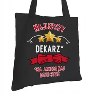 Torby i wózki na zakupy - Torba Bawełniana dla Dekarza Czarna Na Prezent ekologiczna Trwały Nadruk - miniaturka - grafika 1