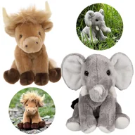 Maskotki i pluszaki - Charlie Bears Zestaw dwóch maskotek z serii Cuddle Cubs: krowa, słoń - pluszaki idealne dla niemowląt, 13 cm - miniaturka - grafika 1