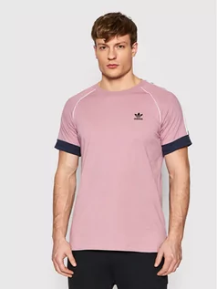 Koszulki sportowe męskie - T-Shirt Sst Short Sleeve HC2090 Różowy Regular Fit - adidas - grafika 1