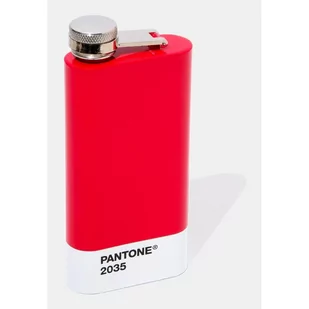 Czerwona piersiówka ze stali nierdzewnej 150 ml Red 2035 – Pantone - Butelki termiczne - miniaturka - grafika 1