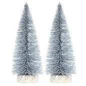 Ozdoby bożonarodzeniowe - Choinki Dekoracyjne Brokatowe Srebrne 8Cm - 2 Szt - miniaturka - grafika 1