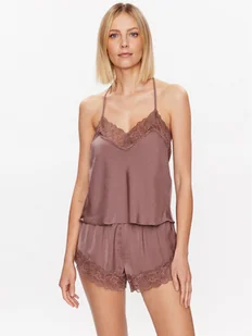 Hunkemöller Koszulka piżamowa Spun 201716 Brązowy Feminine Fit - Piżamy damskie - miniaturka - grafika 1