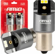 Żarówki samochodowe - AMiO Żarówki led canbus seria pro ba15s p21w 4x3030 smd białe 12v 24v amio-03583 - miniaturka - grafika 1