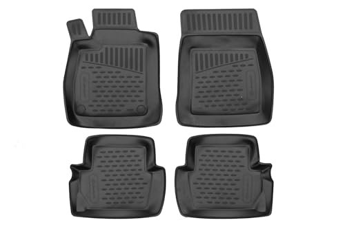 Element Dokładnie dopasowane dywaniki gumowe premium 3D pasujące do Mitsubishi Outlander, Mk 4 (IV), 2021-2024, 4-częściowy