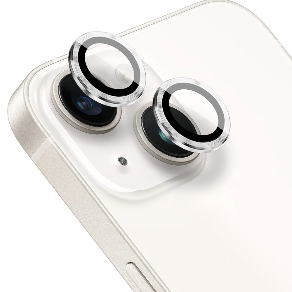 Osłona aparatu, szkło 9H do iPhone 14, 1 zestaw, srebrna