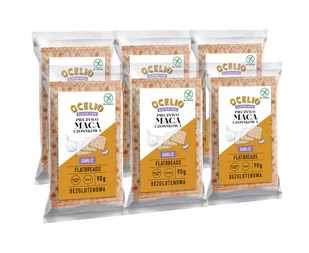 Ocelio Bezglutenowe Pieczywo Maca Czosnkowa 90g (ZESTAW 6 szt.) - Pieczywo chrupkie - miniaturka - grafika 1