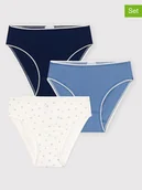 Majtki dla dzieci - PETIT BATEAU Majtki (3 pary) w kolorze biało-granatowo-niebieskim - miniaturka - grafika 1