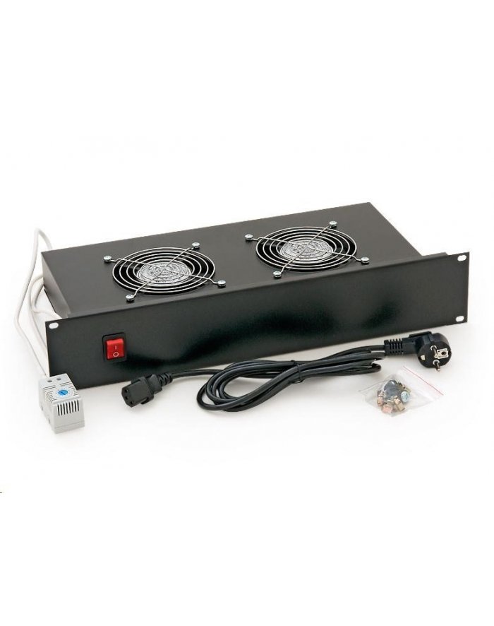 Triton panel wentylacyjny 19 1U na 2 wentylatory RAB-CH-X01-A1 kolor czarny
