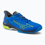 Buty sportowe męskie - Buty do tenisa męskie Mizuno Wave Exceed Tour 5 CC peace blue/acid lime/iron gate - miniaturka - grafika 1
