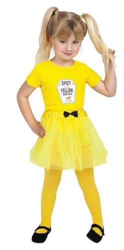 Rubies kostium musztardowy dla chłopców i dziewczynek, koszulka i spódnica tutu i rajstopy, sukienka niemowlęca na karnawał, imprezę i cosplay