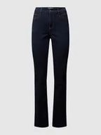 Spodnie damskie - Jeansy o kroju straight fit z naszywką z logo model ‘Angela’ - miniaturka - grafika 1