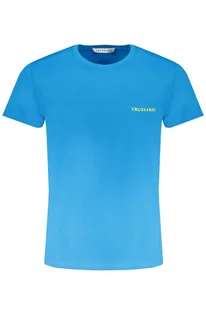 NIEBIESKI T-SHIRT MĘSKI Z KRÓTKIM RĘKAWEM TRUSSARDI - Trussardi - Koszulki męskie - miniaturka - grafika 1