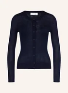 Swetry damskie - Lacoste Kardigan blau - LACOSTE - miniaturka - grafika 1