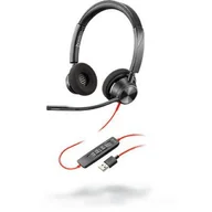 Słuchawki bluetooth - Poly Blackwire 3320 Zestaw suchawkowy USB-A z certyfikatem Microsoft Teams - miniaturka - grafika 1