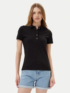 Lacoste Polo PF5462 Czarny Slim Fit - Koszulki i topy damskie - miniaturka - grafika 1