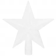 Bombki - Czubek na choinkę 15 cm szpic, gwiazda biała - miniaturka - grafika 1