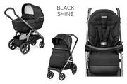 Wózki dziecięce - PEG PEREGO BOOK 3W1 Black Shine - miniaturka - grafika 1