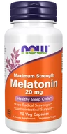 Układ nerwowy - NOW Foods Melatonin 20mg Maximum Strength 90vkaps. Dobry Sen - miniaturka - grafika 1