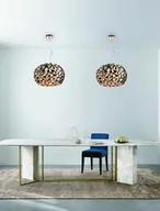 Lampy sufitowe - LAMPA WISZĄCA CARERA GOLD L metalowa złota nowoczesna - miniaturka - grafika 1