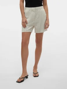 Vero Moda Szorty "Mindy" w kolorze białym - Spodenki damskie - miniaturka - grafika 1