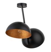 Lampy sufitowe - Sfera lampa wisząca 2-punktowa czarna/miedziany 32494 - miniaturka - grafika 1