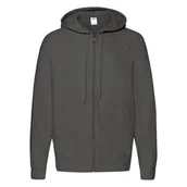 Bluzy męskie - Bluza męska z kapturem i zamkiem Lightweight Fruit of the Loom - Light Graphite S - miniaturka - grafika 1