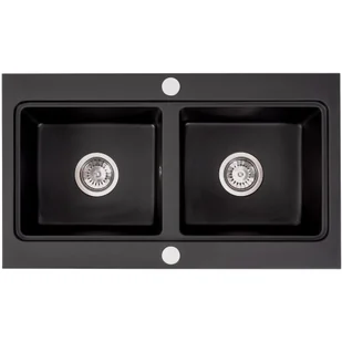 Rea Zlewozmywak granitowy Rea CADDY black ZLE-00132 - Zlewozmywaki - miniaturka - grafika 1