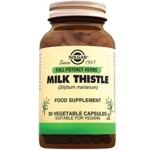 Solgar, Milk Thistle Ostropest Plamisty, 50 kaps. - Witaminy i minerały Solgar, Milk Thistle Ostropest Plamisty, 50 kaps. - Witaminy i minerały - miniaturka - grafika 1