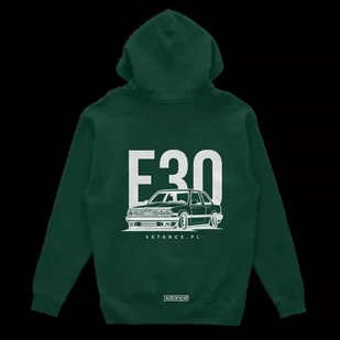 Bluza z kapturem BMW E30 Classic butelkowa zieleń-XL - Odzież do sportów motorowych - miniaturka - grafika 1