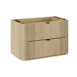 Szafka pod umywalkę wisząca Ovalia 80x45.8x52 cm Dąb Cremona Comad - Szafki łazienkowe - miniaturka - grafika 1