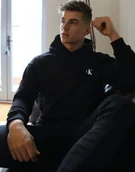 Bluzy męskie - Bluza z kapturem CALVIN KLEIN DLA NIEGO NA PREZENT ZIMA 2023 rozmiar L - miniaturka - grafika 1