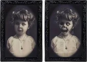 Dekoracje sali - Korbi OBRAZ 3D UPIÓR ZMIENIAJĄCY TWARZ DZIECKA DZIEWCZYNKI HALLOWEEN HORROR - miniaturka - grafika 1